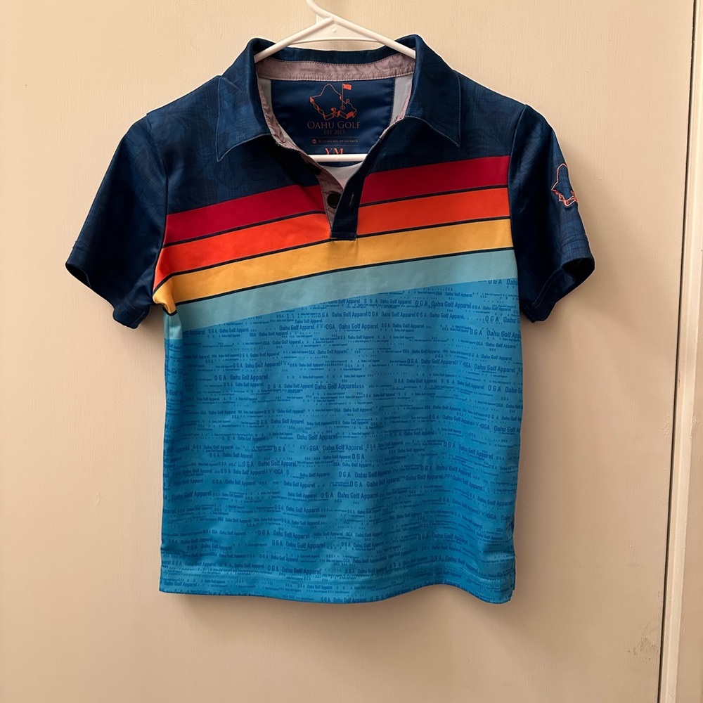 Oga Oahu Golf Apparel Shirt Polo Golf Youth Medium M Barely worn
